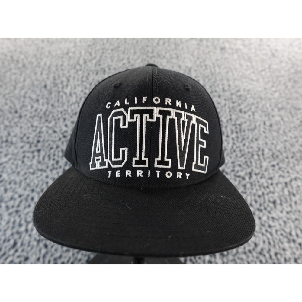 Black California Active Territory Flat Brim‎ Snapback Hat Cap